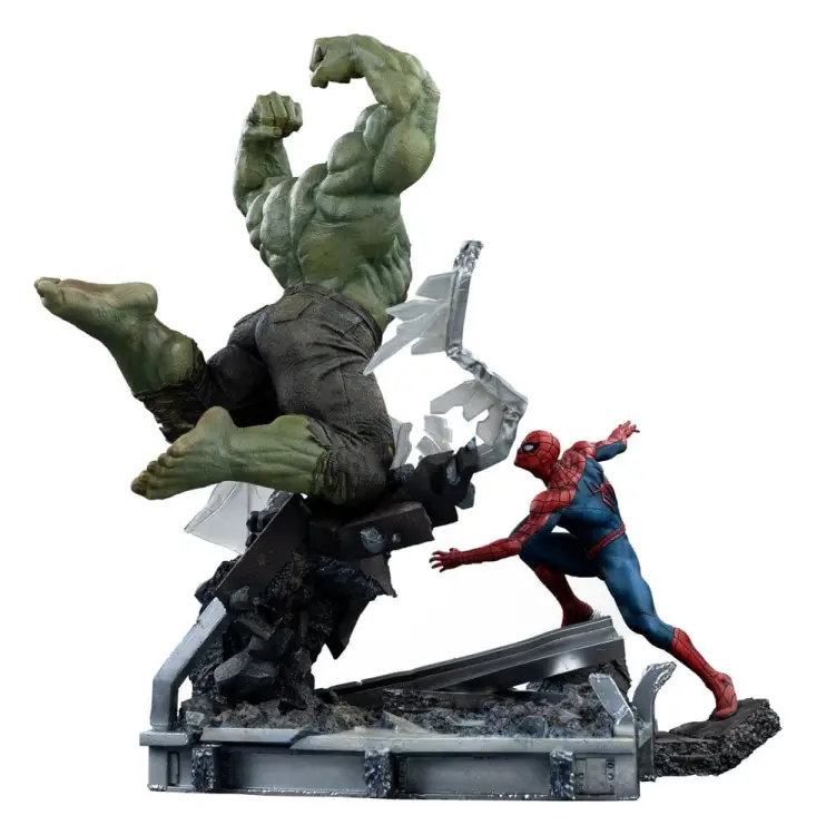 Iron Studios - Marvel Comics Art Scale Statue 1/10 Spider-Man vs Hulk 38 cm