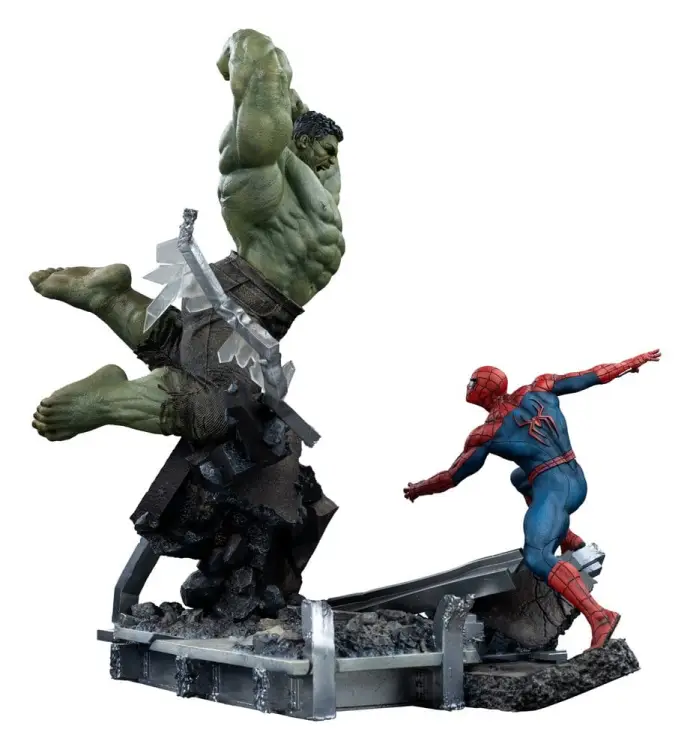 Iron Studios - Marvel Comics Art Scale Statue 1/10 Spider-Man vs Hulk 38 cm