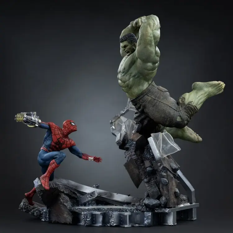 Iron Studios - Marvel Comics Art Scale Statue 1/10 Spider-Man vs Hulk 38 cm
