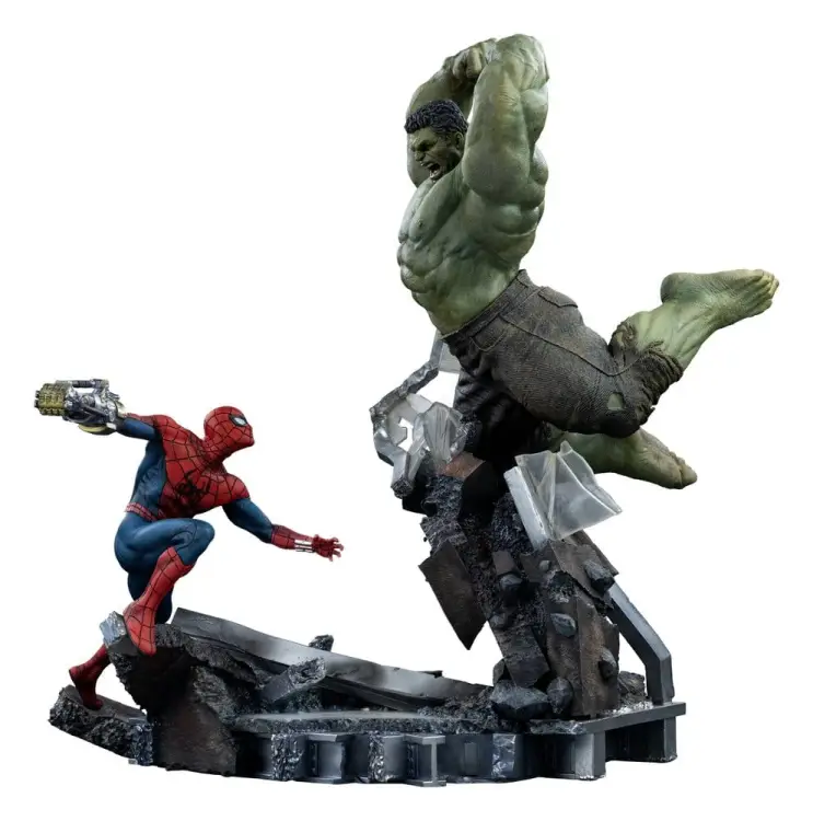 Iron Studios - Marvel Comics Art Scale Statue 1/10 Spider-Man vs Hulk 38 cm