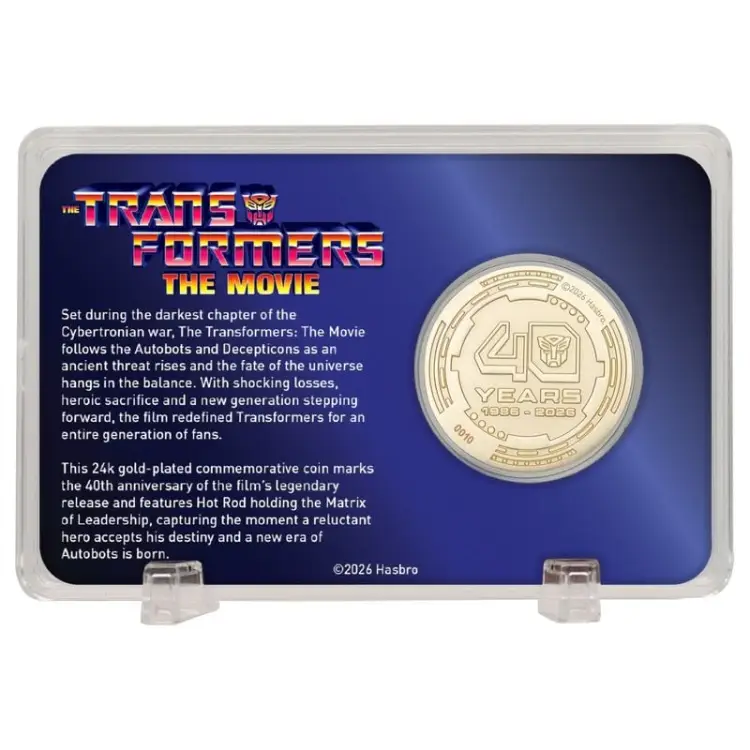 Fanattik - Transformers The Movie - 40th Anniversary - Limited Edition Coin