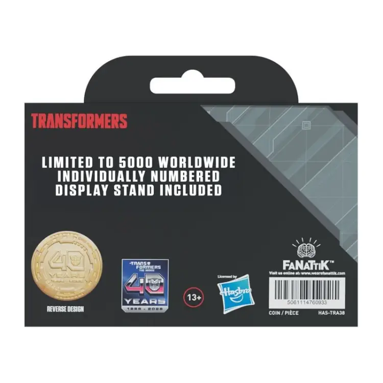 Fanattik - Transformers The Movie - 40th Anniversary - Limited Edition Coin
