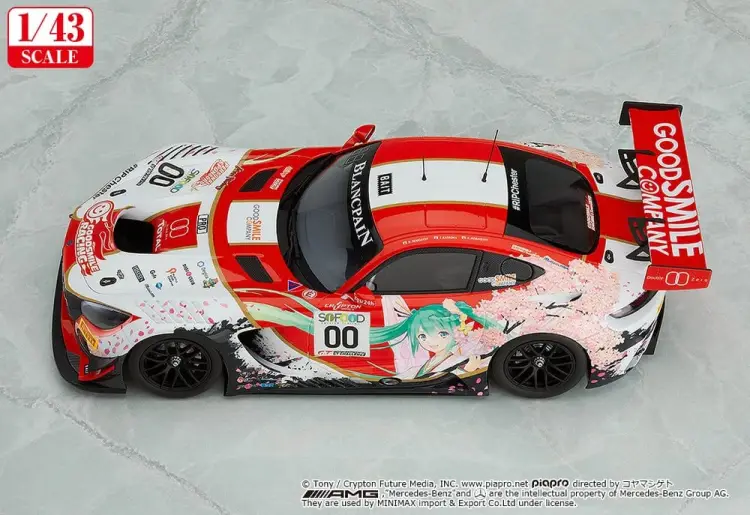 Good Smile Racing - Hatsune Miku GT Project 1/43 Scale Model Car Good Smile Hatsune Miku AMG 2017 Spa 24H Ver.
