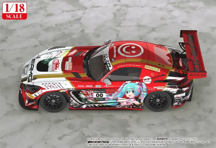 Good Smile Racing - Hatsune Miku GT Project 1/18 Mercedes-AMG Team Good Smile 2019 Suzuka 10 Hours Ver. 26 cm