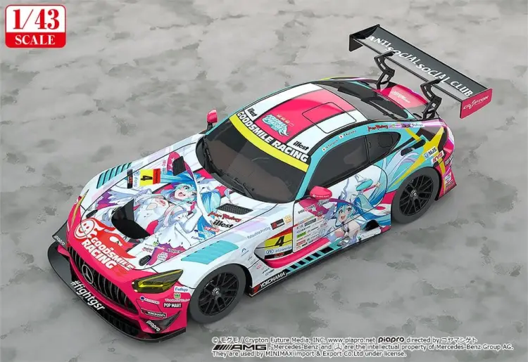 Good Smile Racing - Hatsune Miku GT Project 1/43 Scale Model Car - Good Smile Hatsune Miku AMG 2024 Season Opening Ver.