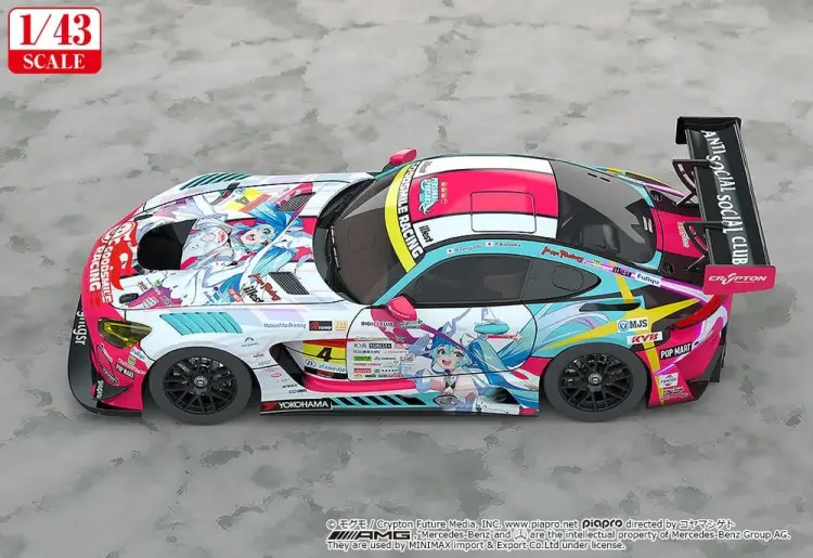 Good Smile Racing - Hatsune Miku GT Project 1/43 Scale Model Car - Good Smile Hatsune Miku AMG 2024 Season Opening Ver.