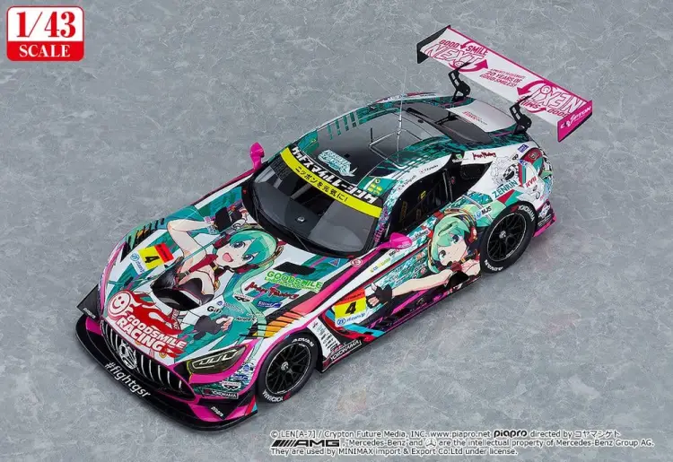 Good Smile Racing - Hatsune Miku GT Project 1/43 Scale Model Car Good Smile Hatsune Miku AMG 2020 SUPER GT Okayama Test Ver.