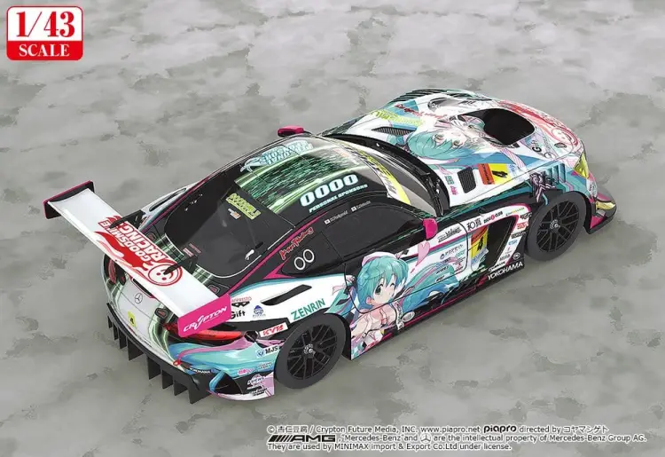 Good Smile Racing - Hatsune Miku GT Project Vehicle 1/43 Good Smile Hatsune Miku AMG 2019 Ver. 11 cm