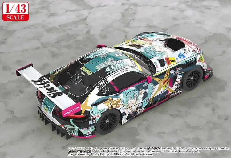 Good Smile Racing - Hatsune Miku GT Project 1/43 Scale Model Car Good Smile Hatsune Miku AMG 2018 Final Race Ver.