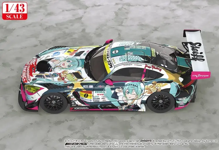 Good Smile Racing - Hatsune Miku GT Project 1/43 Scale Model Car Good Smile Hatsune Miku AMG 2018 Final Race Ver.