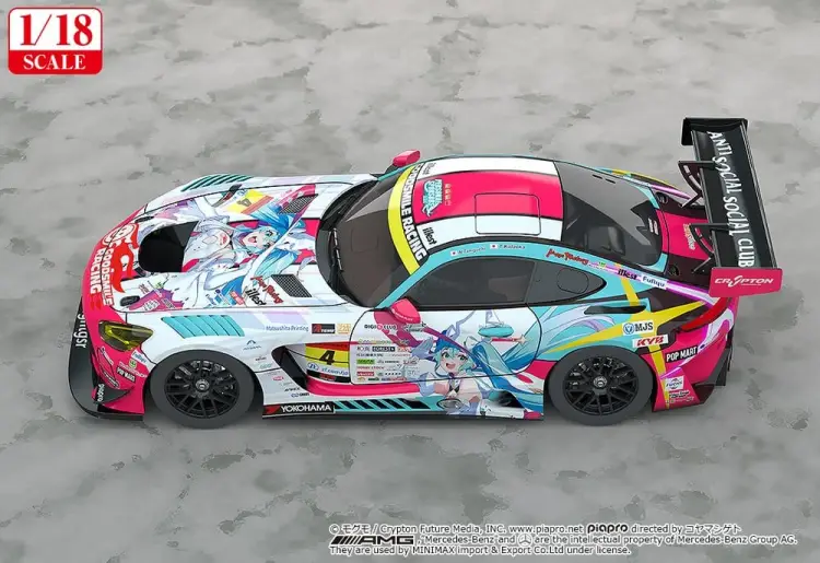 Good Smile Racing - Hatsune Miku GT Project 1/18 Scale Model Car Good Smile Hatsune Miku AMG 2024 Season Opening Ver. 26 cm
