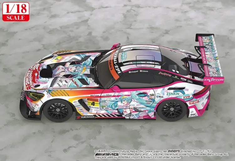 Good Smile Racing - Hatsune Miku GT Project 1/18 Good Smile Hatsune Miku AMG 2021 SUPER GT 100th Race Commemorative Ver.