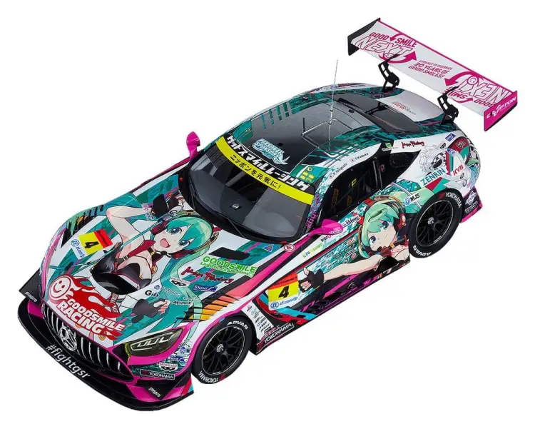 Good Smile Racing - Hatsune Miku GT Project 1/18 Scale Model Car - Good Smile Hatsune Miku AMG 2020 SUPER GT Okayama Test Version 26 cm