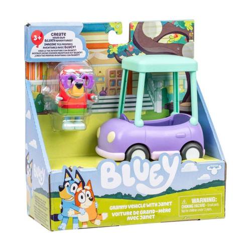 Moose Toys - Bluey Mini Figure Playset Janet & Grannys Car