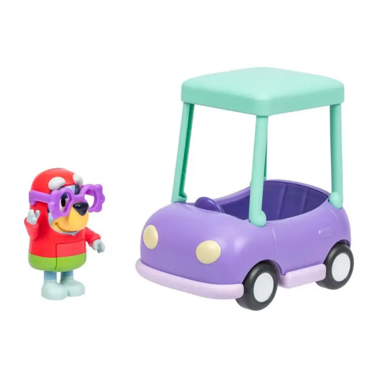 Moose Toys - Bluey Mini Figure Playset Janet & Grannys Car