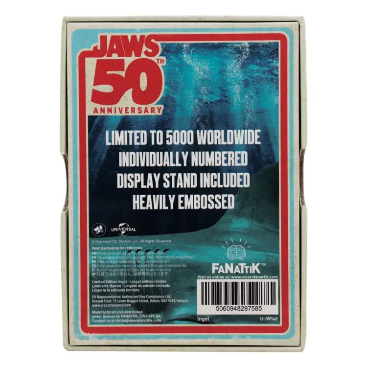 FaNaTtik Jaws - Ingot 50th Anniversary Poster Limited Edition