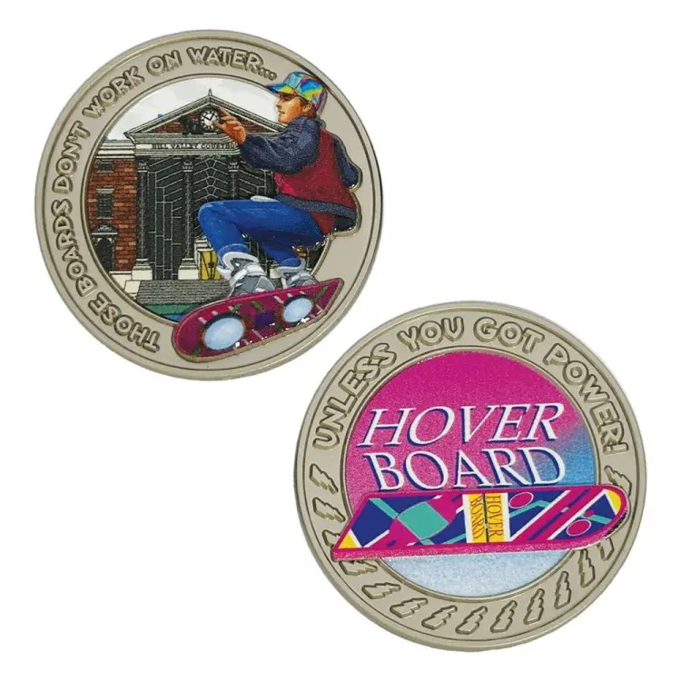 FaNaTtik Back To The Future - Marty McFly - Hoverboard Moneta Kolekcjonerska Limitowana Edycja