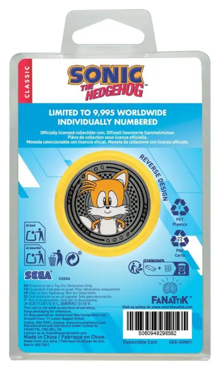 FaNaTtik Sonic The Hedgehog - Sonic & Tails - Collectable Coin
