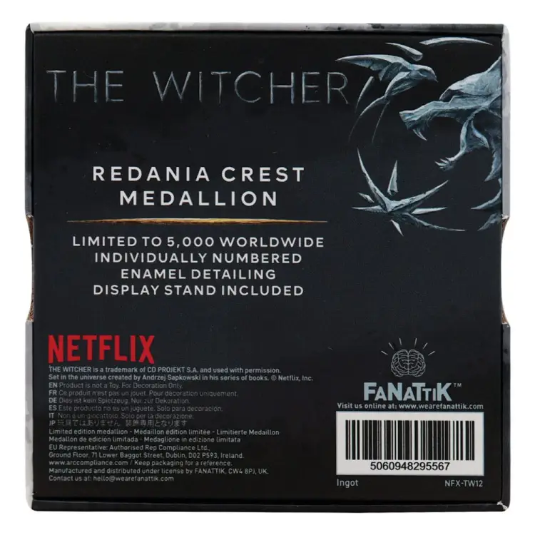 FaNaTtik The Witcher - Redania Crest Medallion Limited Edition