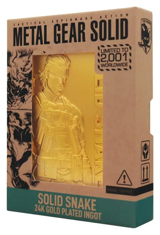 FaNaTtik Metal Gear Solid 2 - Solid Snake - Ingot 24k Gold Plated Limited Edition