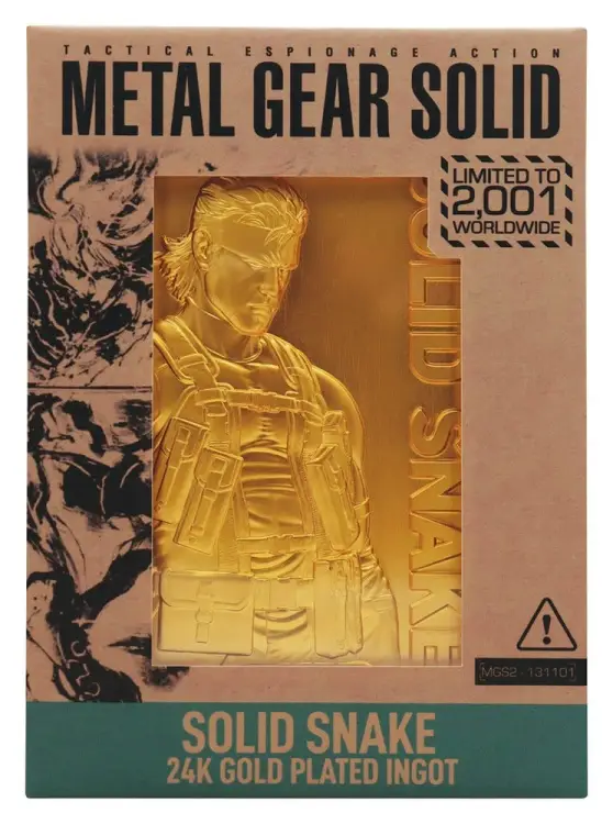 FaNaTtik Metal Gear Solid 2 - Solid Snake - Ingot 24k Gold Plated Limited Edition