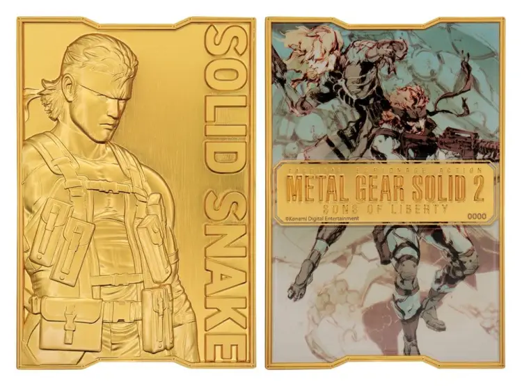 FaNaTtik Metal Gear Solid 2 - Solid Snake - Ingot 24k Gold Plated Limited Edition