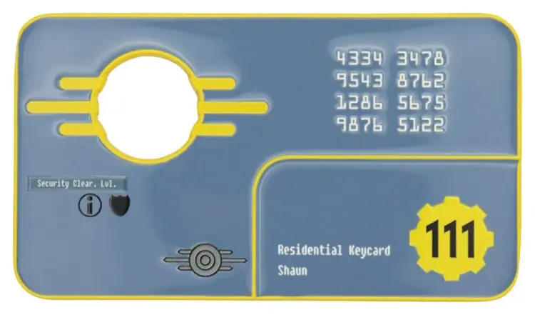 FaNaTtik Fallout - Replika Security Keycard Vault 111 Limited Edition