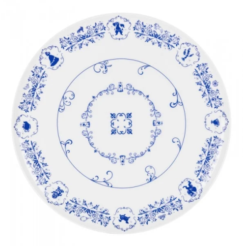 DISNEY - BEAUTY & THE BEAST - Okrągły porcelanowy talerz na ciasto