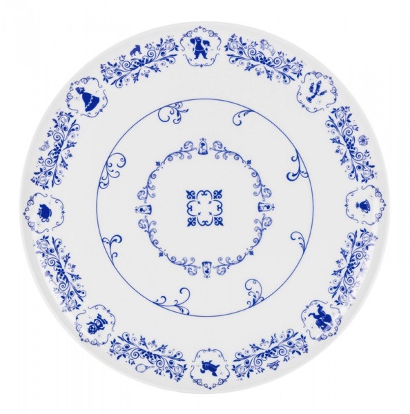 DISNEY - BEAUTY & THE BEAST - Okrągły porcelanowy talerz na ciasto