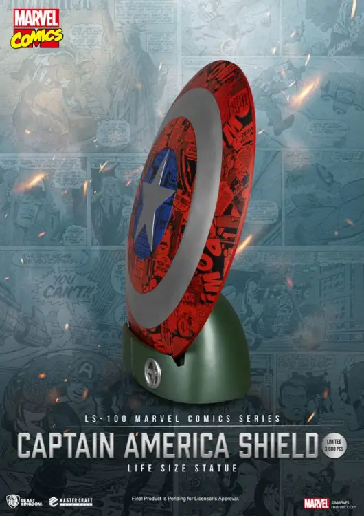 Beast Kingdom Marvel Comics - Captain America - Tarcza Life Size Statuetka