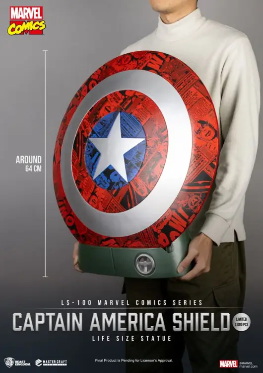 Beast Kingdom Marvel Comics - Captain America - Tarcza Life Size Statuetka