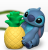 STITCH - Stitch and Pineapple - Zestaw solniczka i pieprzniczka