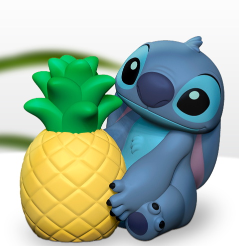 STITCH - Stitch and Pineapple - Zestaw solniczka i pieprzniczka