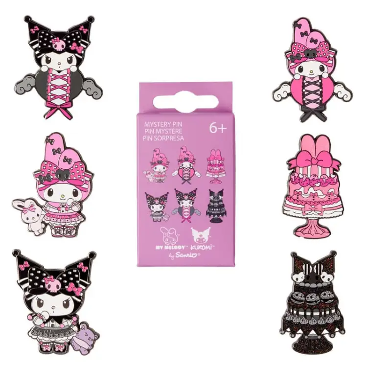 Loungefly - Sanrio My Melody and Kuromi Enamel Pins Blind Box Assortment (12)