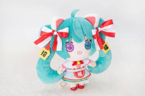 Hatsune Miku x Maneki-Neko White Cat Plush 22cm