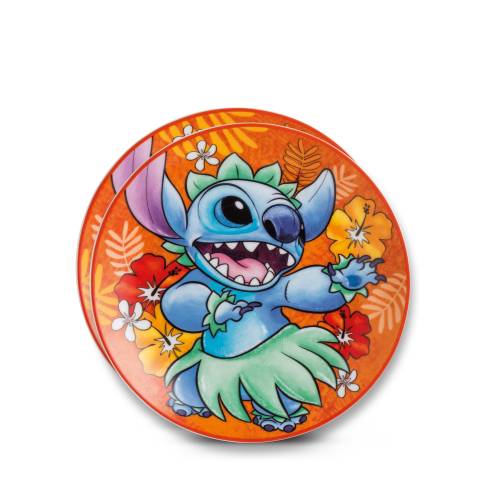 STITCH - Zestaw 2 talerzy D19cm - Pomarańczowy