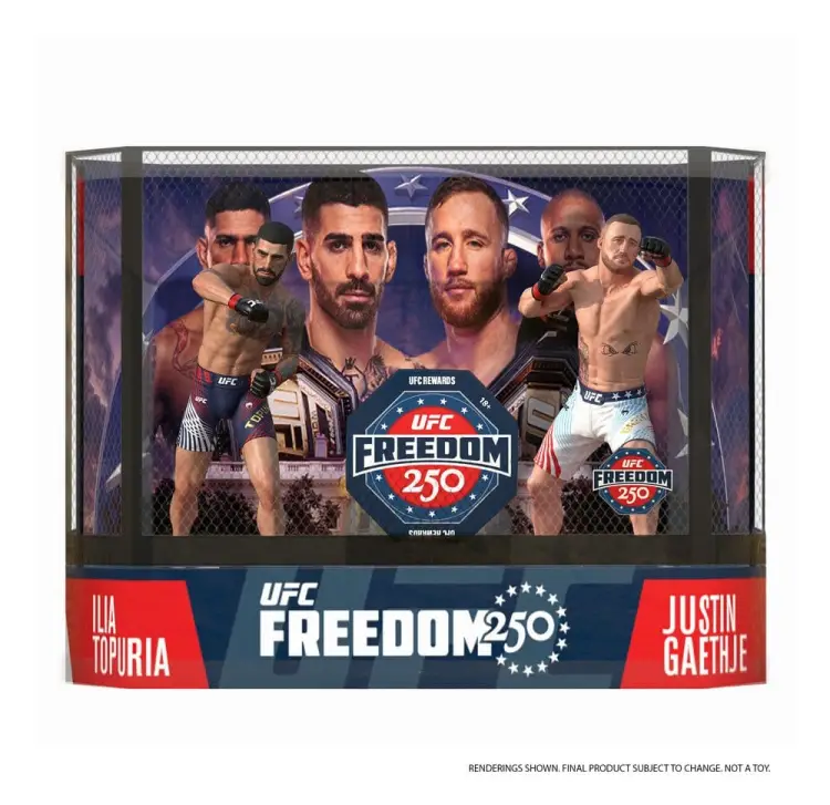 McFarlane Toys - UFC McFarlanes SportsPicks Action Figures 2-Pack Ilia Topuria vs Justin Gaethje (Freedom 250) 7