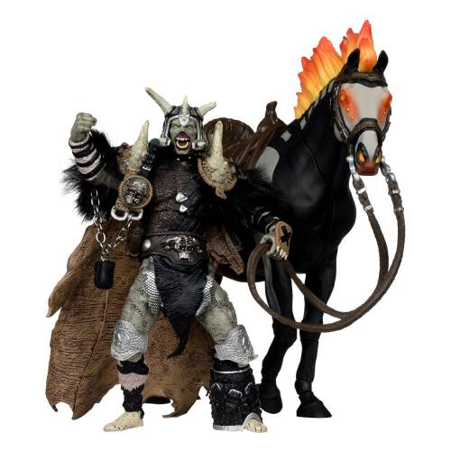 McFarlane Toys - Spawn Action Figure Bloodaxe with Horse (Spawn: The Dark Ages) (McFarlane Toys 30th Anniversary) (Gold Label) 18 cm
