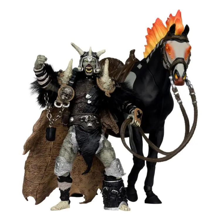 McFarlane Toys - Spawn Action Figure Bloodaxe with Horse (Spawn: The Dark Ages) (McFarlane Toys 30th Anniversary) (Gold Label) 18 cm
