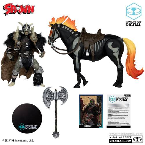 McFarlane Toys - Spawn Action Figure Bloodaxe with Horse (Spawn: The Dark Ages) (McFarlane Toys 30th Anniversary) (Gold Label) 18 cm