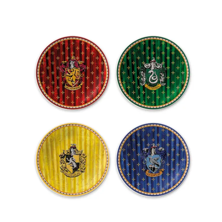 HARRY POTTER - 4 domy - zestaw 4 talerzy deserowych 19 cm