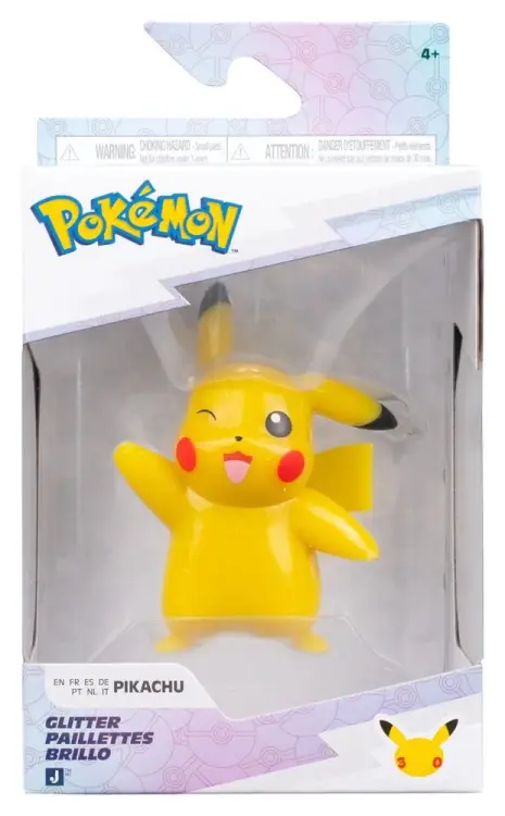 Jazwares Pokémon - Pikachu - Battle Figurka (30th Anniversary Glitter)