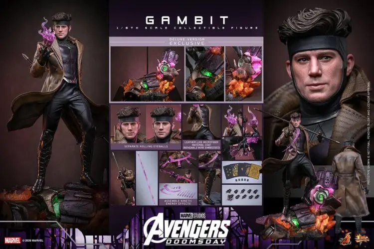 Hot Toys Avengers: Doomsday - Gambit - Movie Masterpiece Action Figur 1/6 (Deluxe Version)