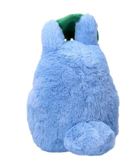 Semic Ghibli - Blue Totoro with leaf - Nakayoshi Plush