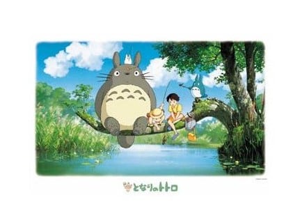 Semic Ghibli - Totoro - Will Totoro catch a fish - Puzzle 1000P
