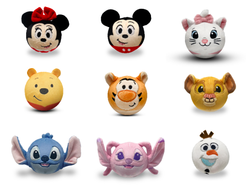 Simba Toys DISNEY - Disney Characters - Display of 9 Memory Foam Squashkings Balls