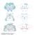 Hatsune Miku x Cinnamoroll - Hatsune Miku & Cinnamoroll - Fuwakororin 4 (6 sztuk) Pluszaków