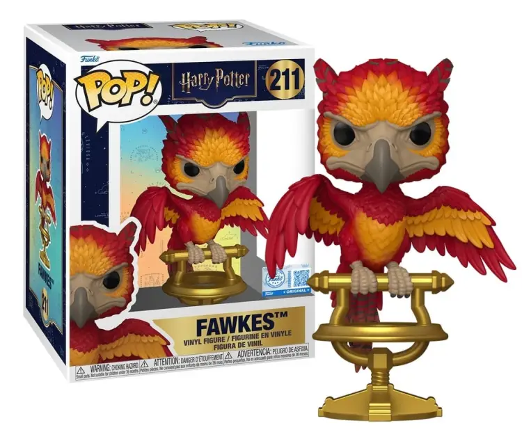 Funko - HARRY POTTER - POP Premium N° 211 - Fawkes on Perch