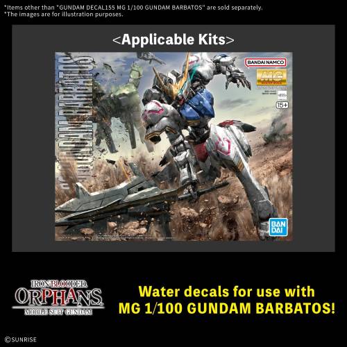 Bandai Gundam - Gundam Barbatos - Decal 155 MG 1/100