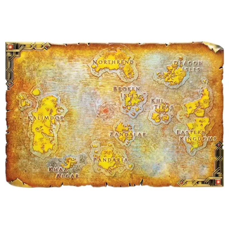 Fanattik World of Warcraft - Limited Edition Metal Map of Azeroth